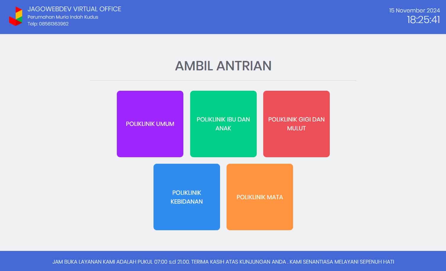Layar Ambil Antrian